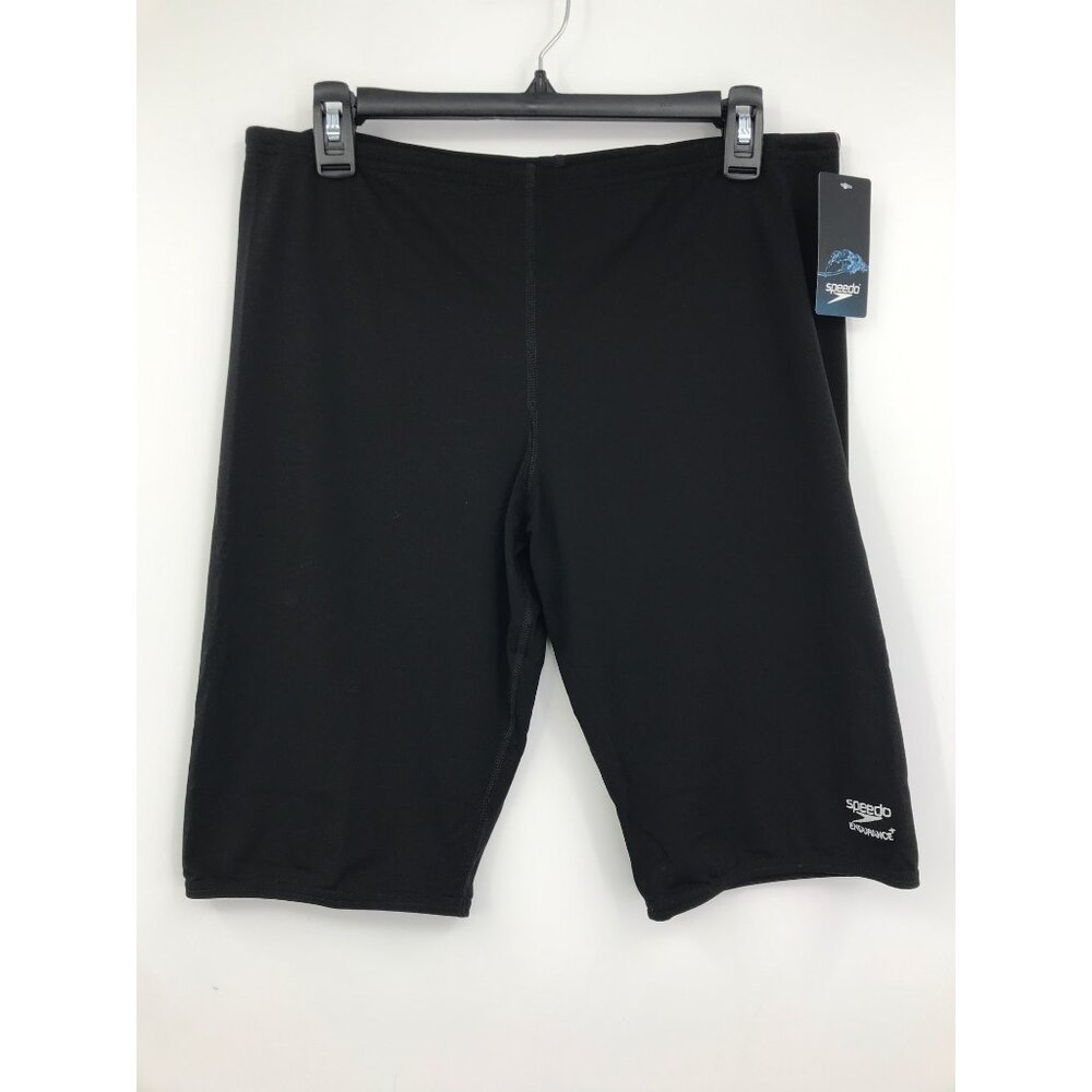 Speedo Men's Endurance+ Solid Jammer Swimwear Black 38 NEW - Picture 2 of 7